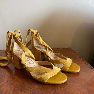 Yellow Sam Edelman Sheri Suede Wrap Sandals